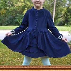 European Designer Pom Pom Fashion Layers Dress